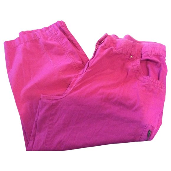 👗5/$25 - Pink Elastic Waist Pant w/ Zipper & Button Closure - Picture 1 of 1